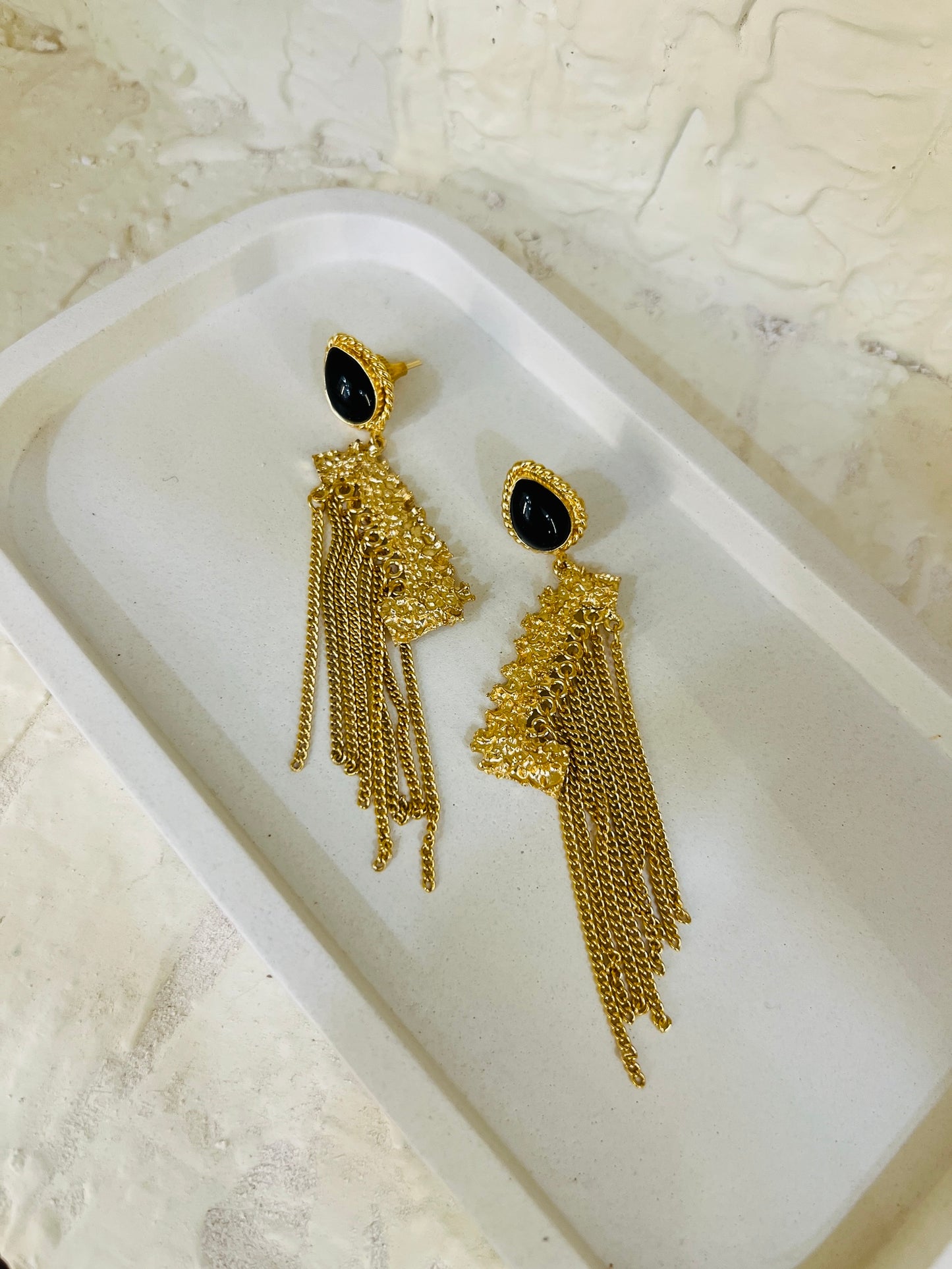 Ruby Cascade Chain Earrings