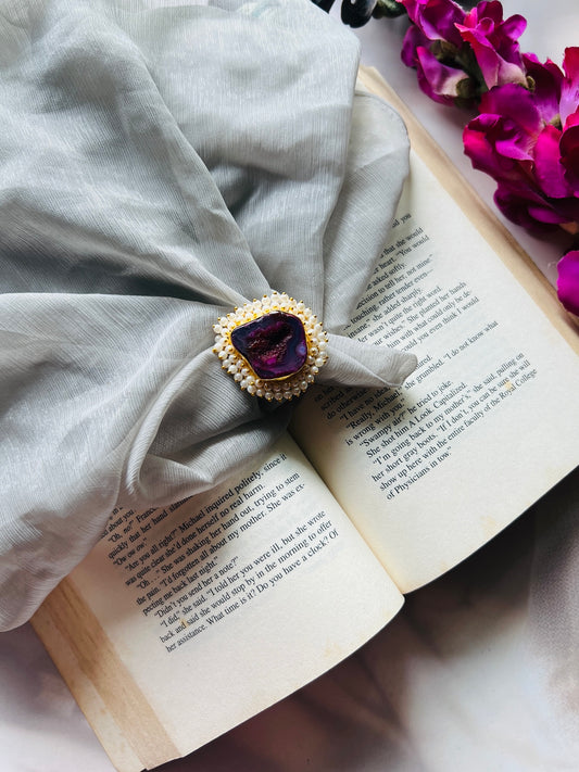 Pearl Glow Natural Stone Ring