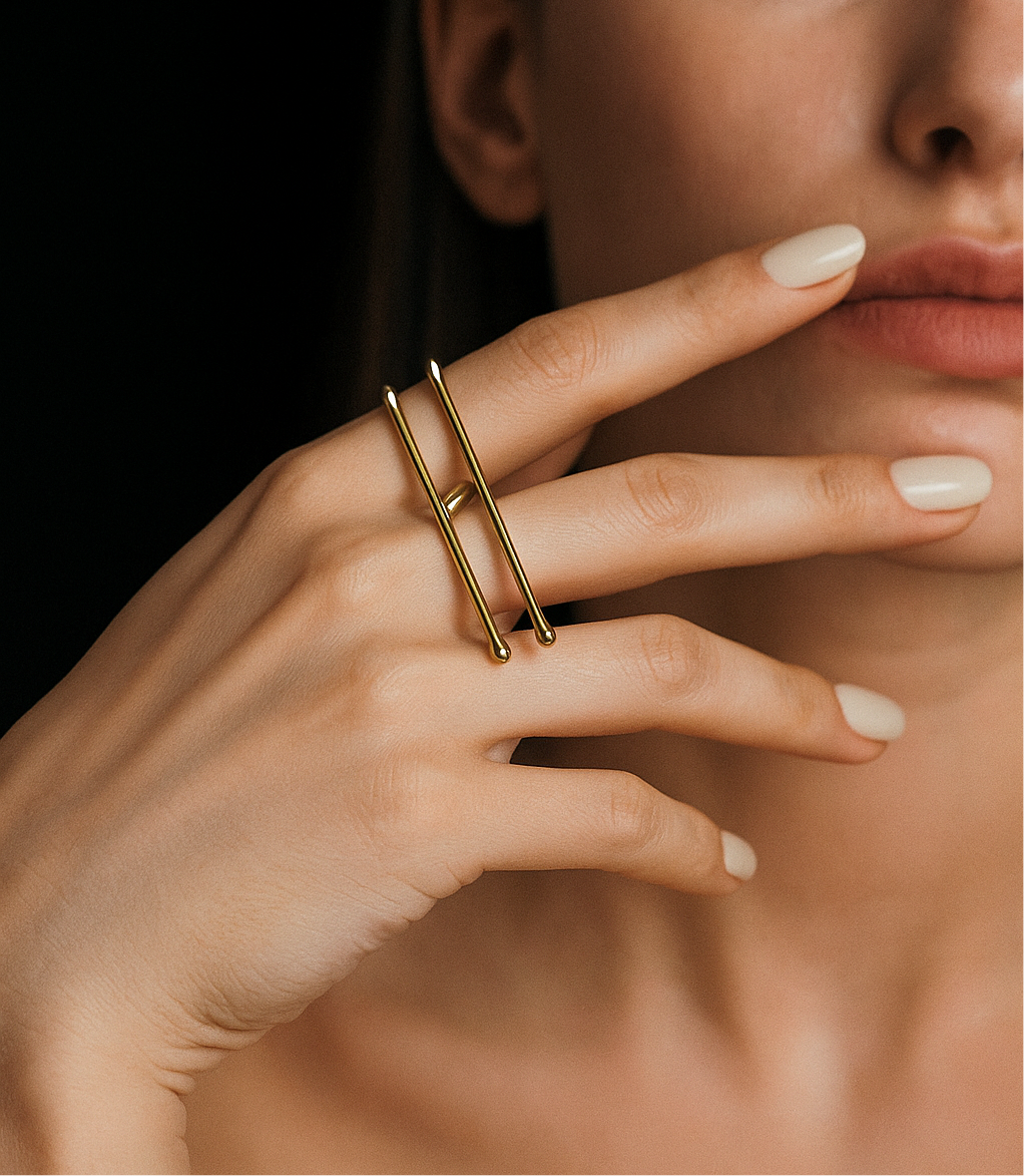 Parallel Elegance Adjustable Ring