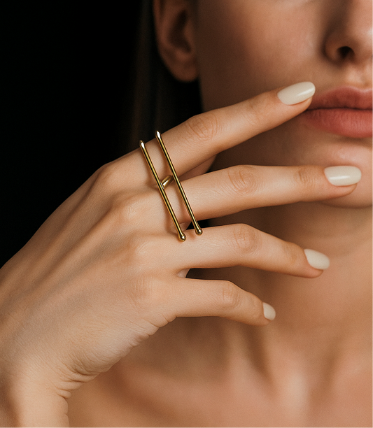 Parallel Elegance Adjustable Ring