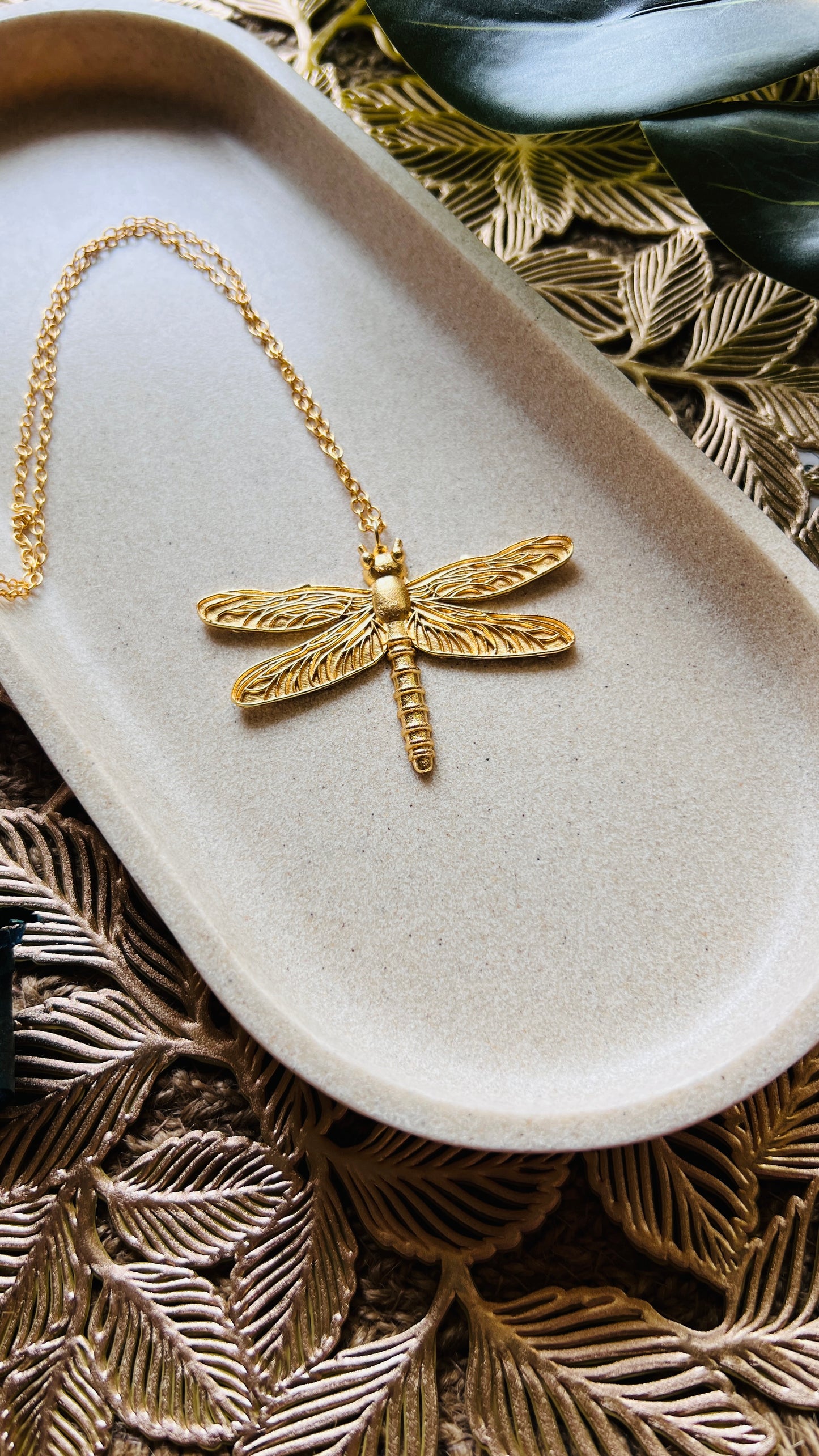 Mystic Dragonfly Pendant Chain - Neckpiece