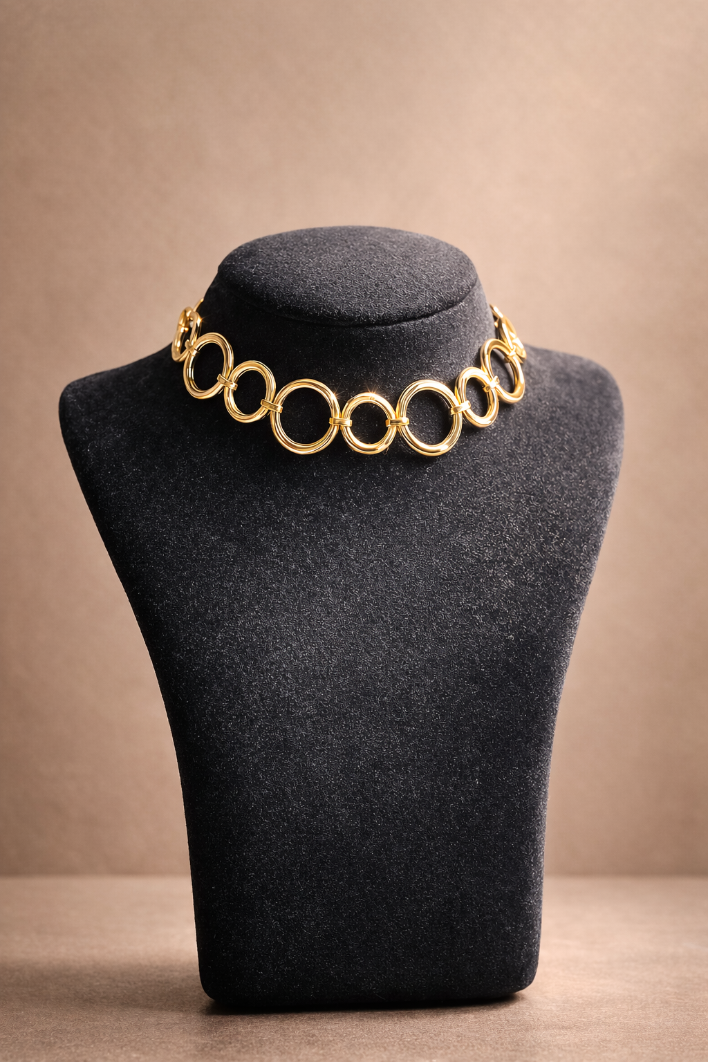 Orbit Gold Circle Choker