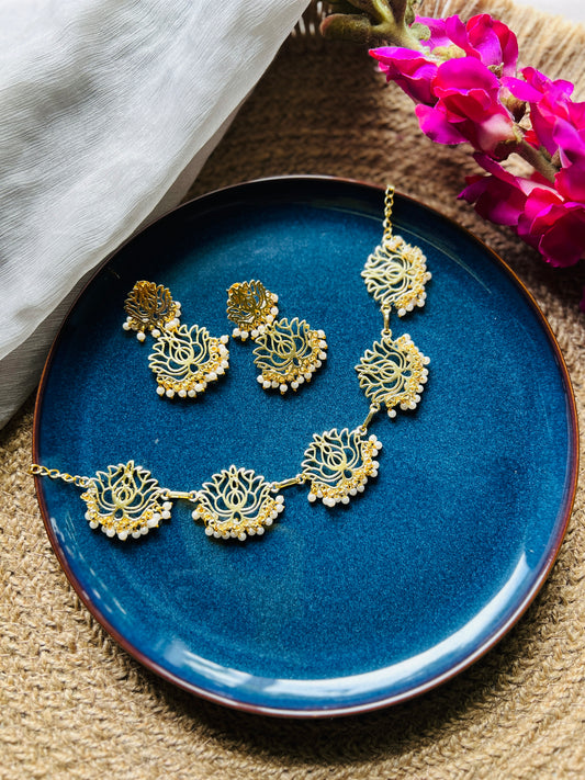 Lotus Elegance Neckpiece - Neckpiece