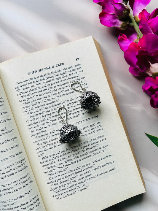 Noor Noir Hoop Jhumka - Earrings