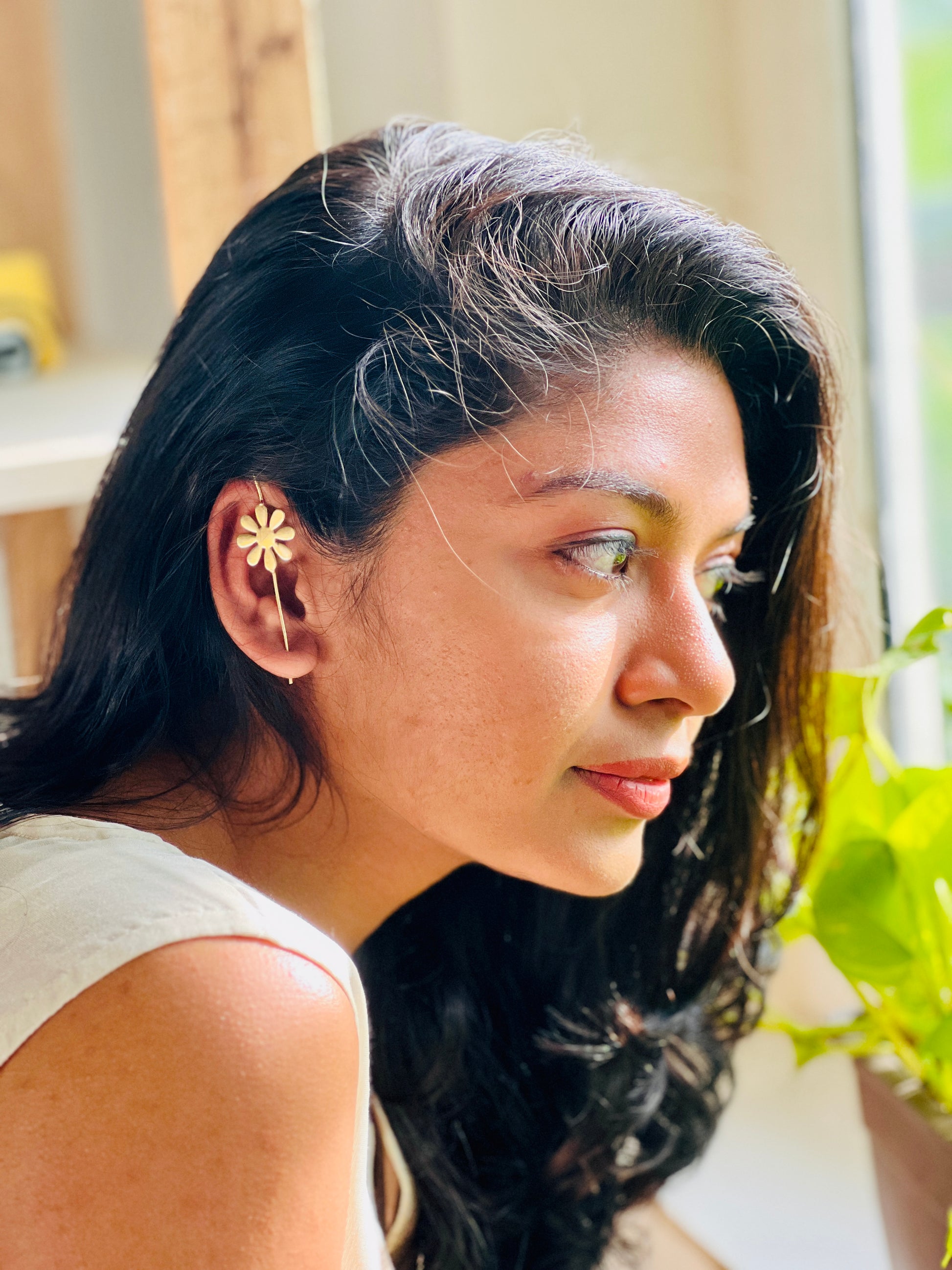FLOWER EAR CUFFS(PAIR) - Earrings