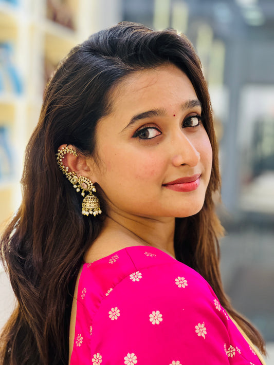 Mayura Pink Jhumka Earcuff