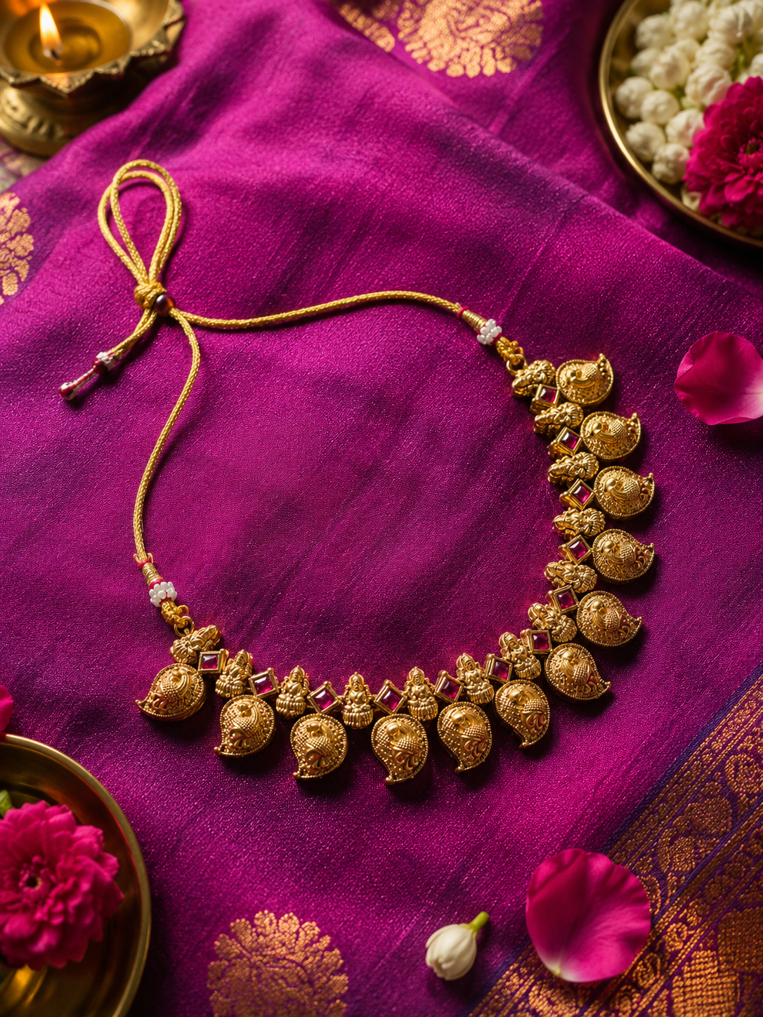 Gajalakshmi Mango Necklace