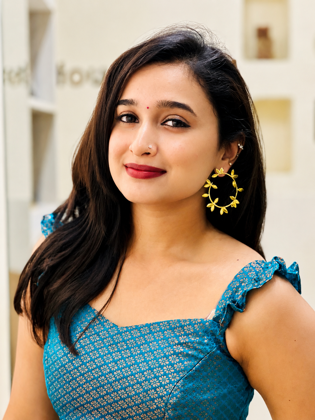 Blooming Leaf Hoops