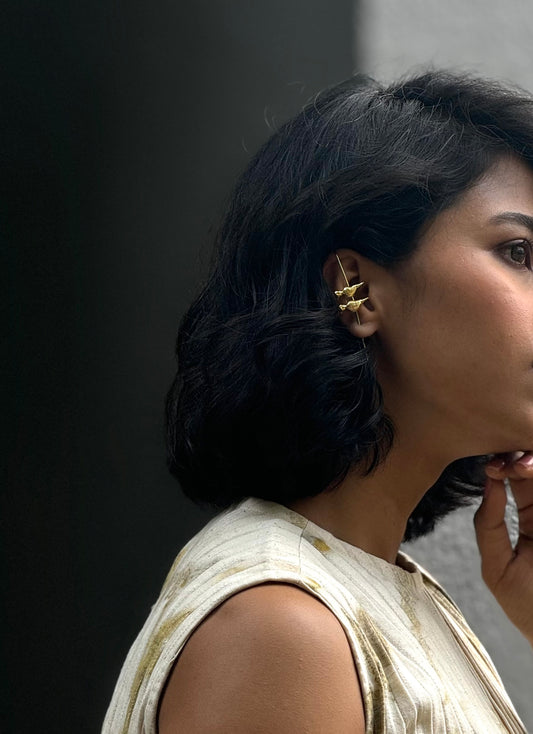 GOLDEN BIRDS EAR CUFFS(PAIR) - Earrings