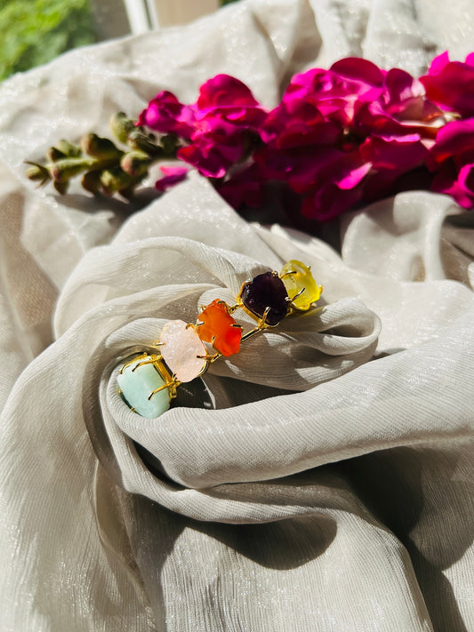 Elara Natural Stone Bangle - bangles