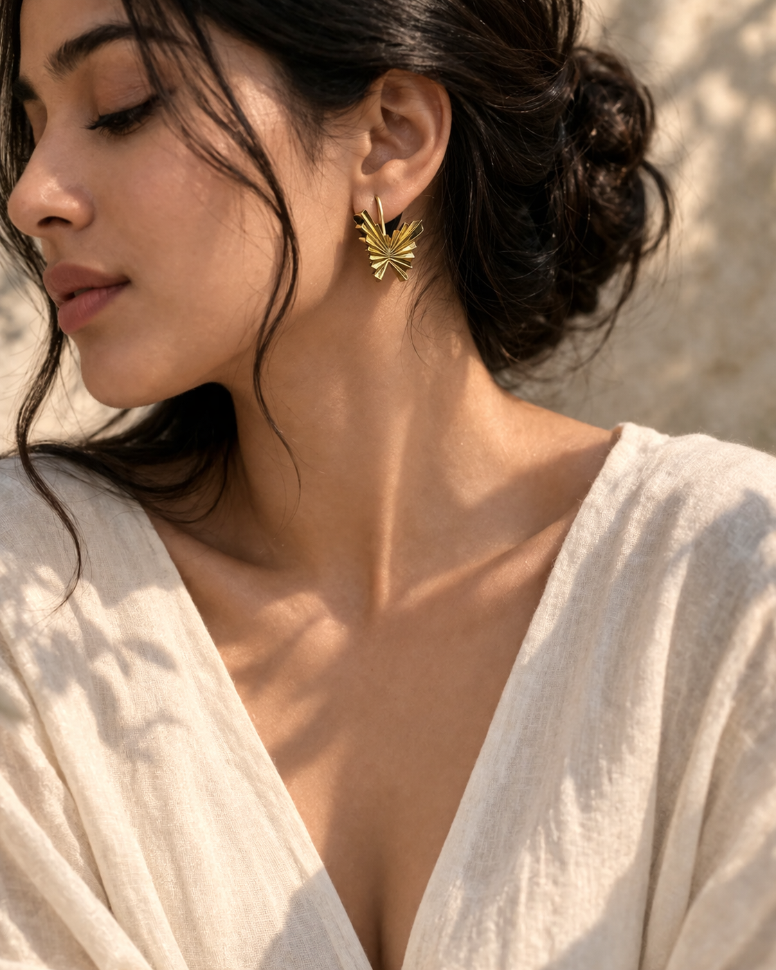 Golden Flutter Butterfly Earrings