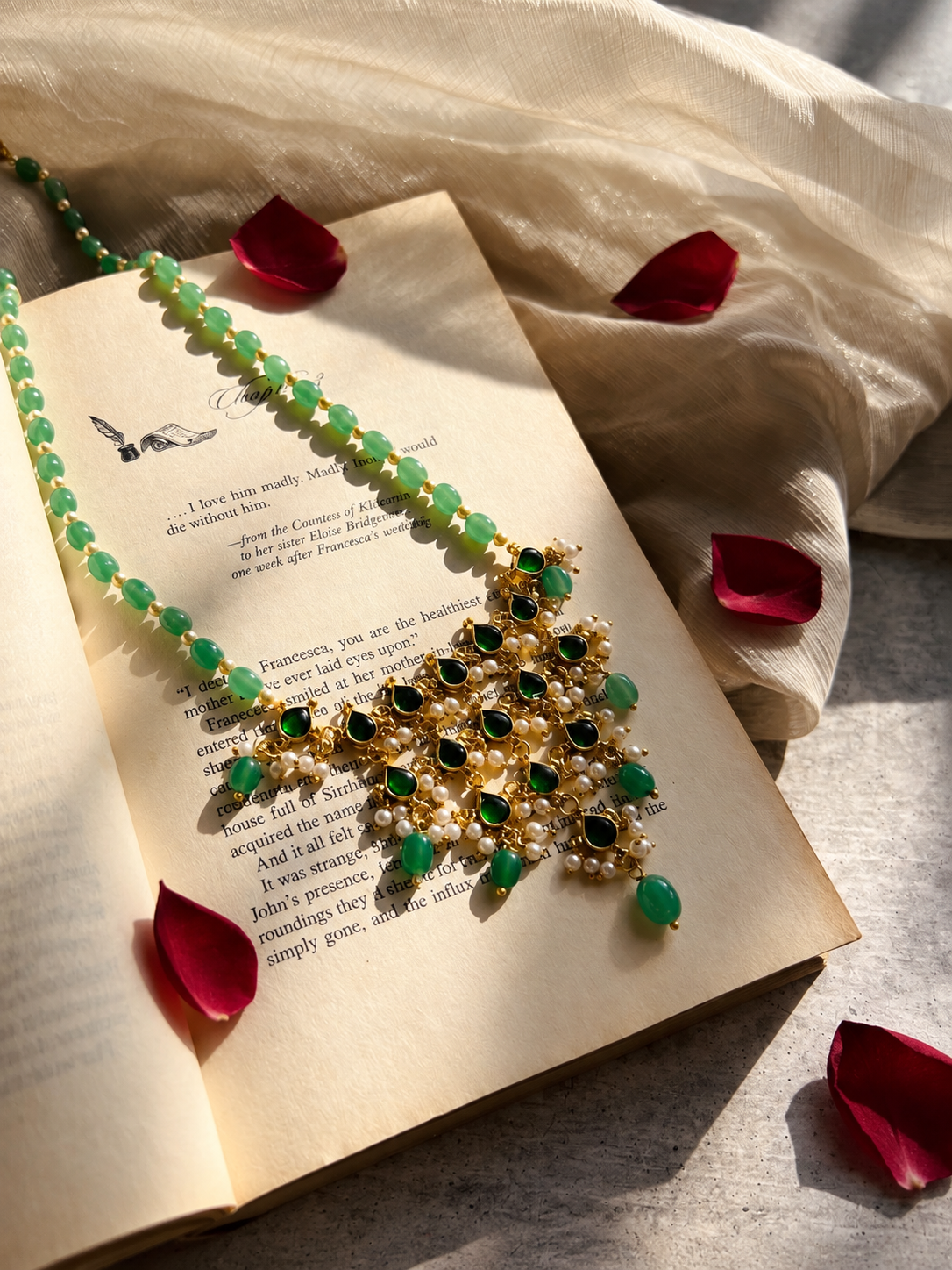 Emerald Garden Statement Necklace