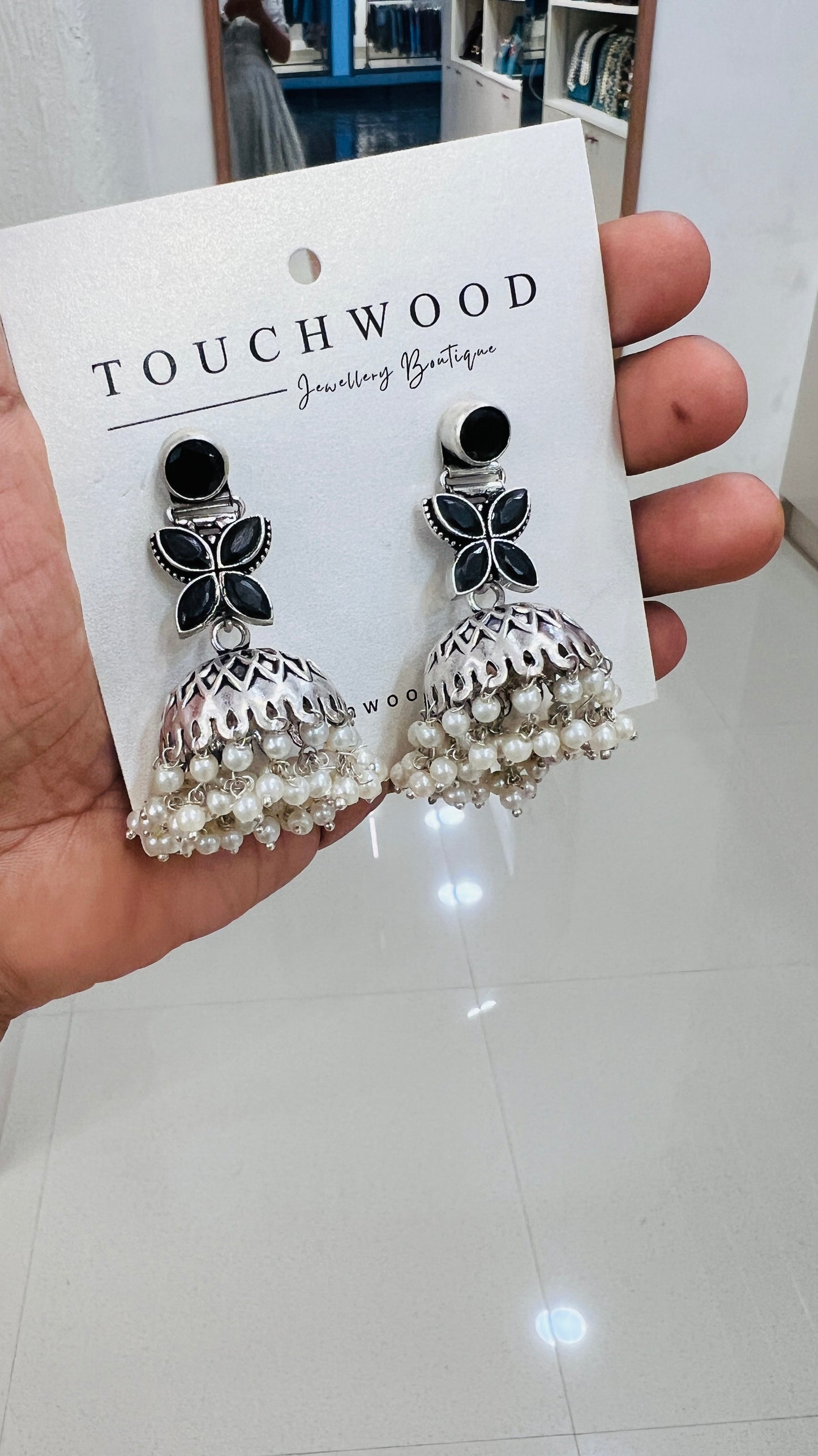 Pearl Jhumka Earrings