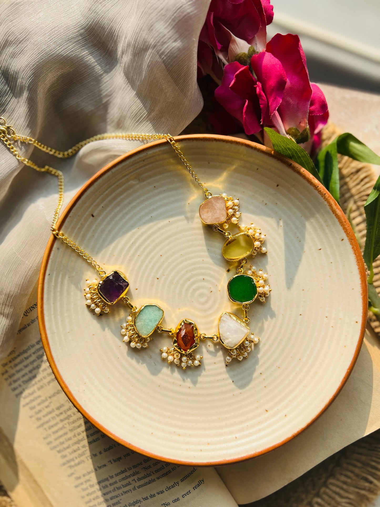 Chandrika Natural Stone Necklace