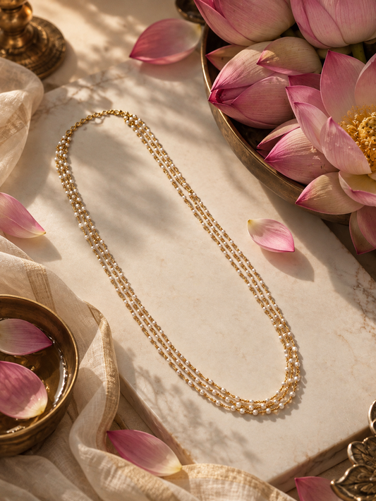 Triple Pearl Necklace