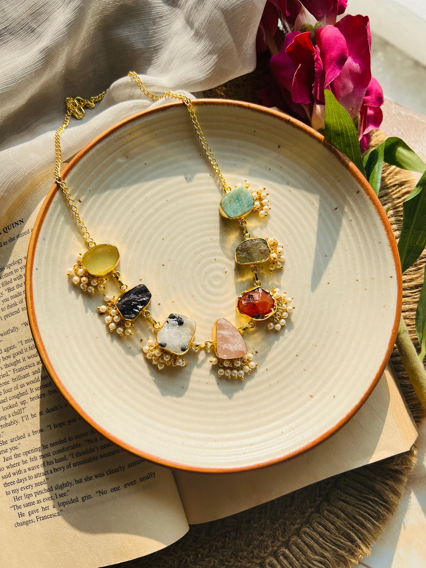 Chandrika Natural Stone Necklace