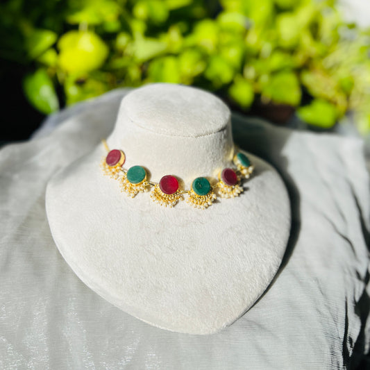 PICHI MULTICOLOUR STONE NECKPIECE - Neckpiece