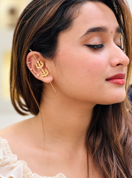 Trishulika Gold Ear Cuff
