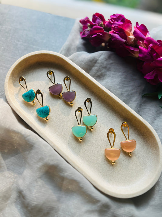 Celeste Drop Stone Earrings