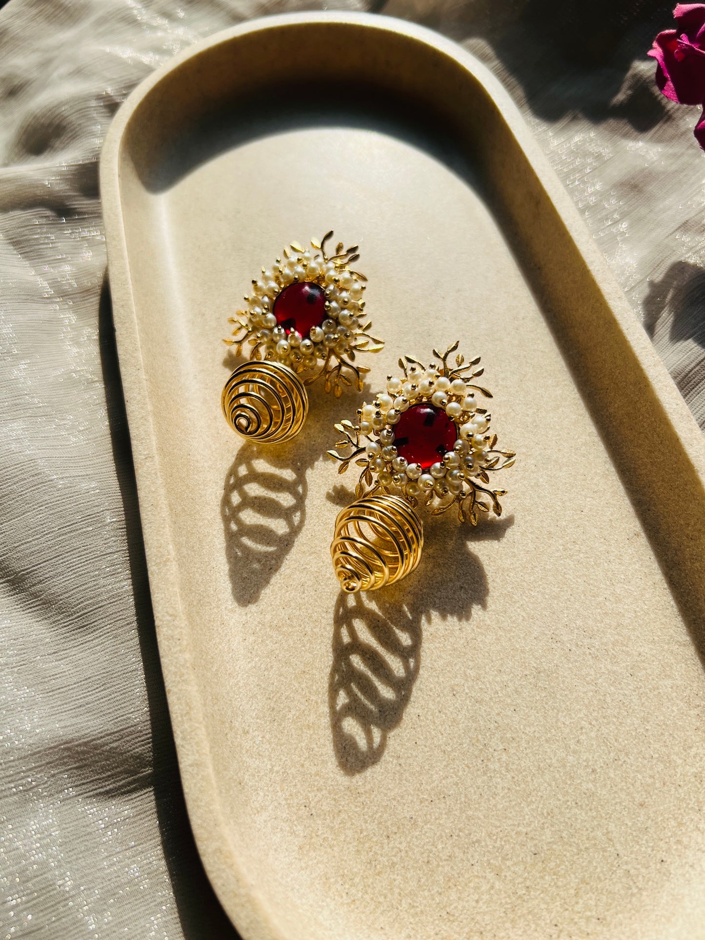 Blush Bloom Spiral Drops