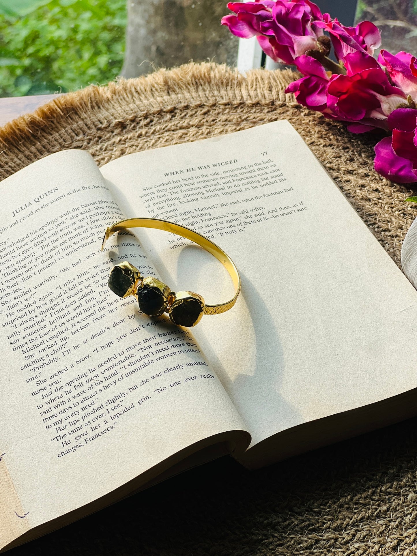 Aurora Trio Stone Bangle