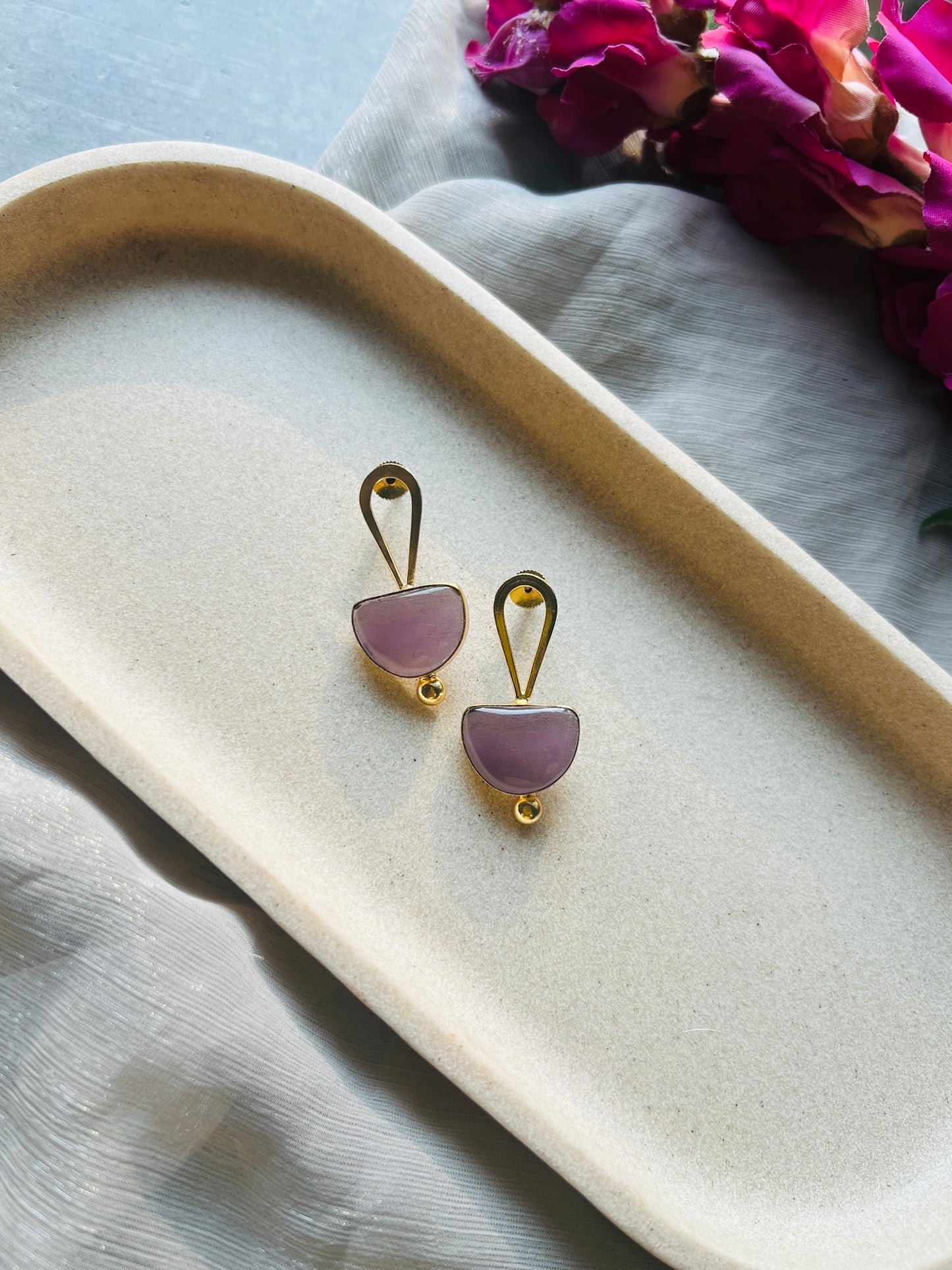Celeste Drop Stone Earrings