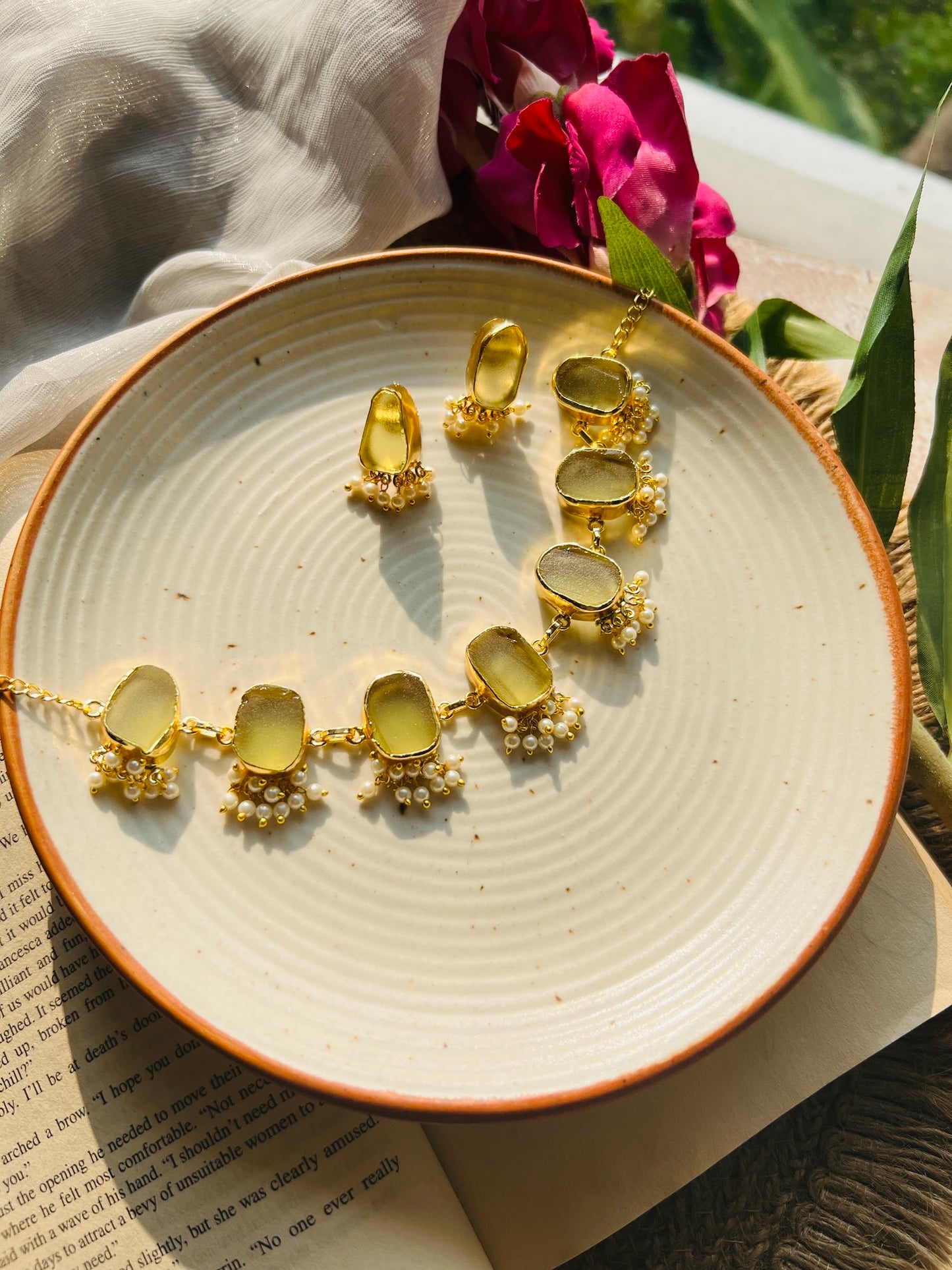 Chandrika Natural Stone Necklace