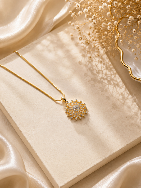 Crystal Mandala Pendant chain
