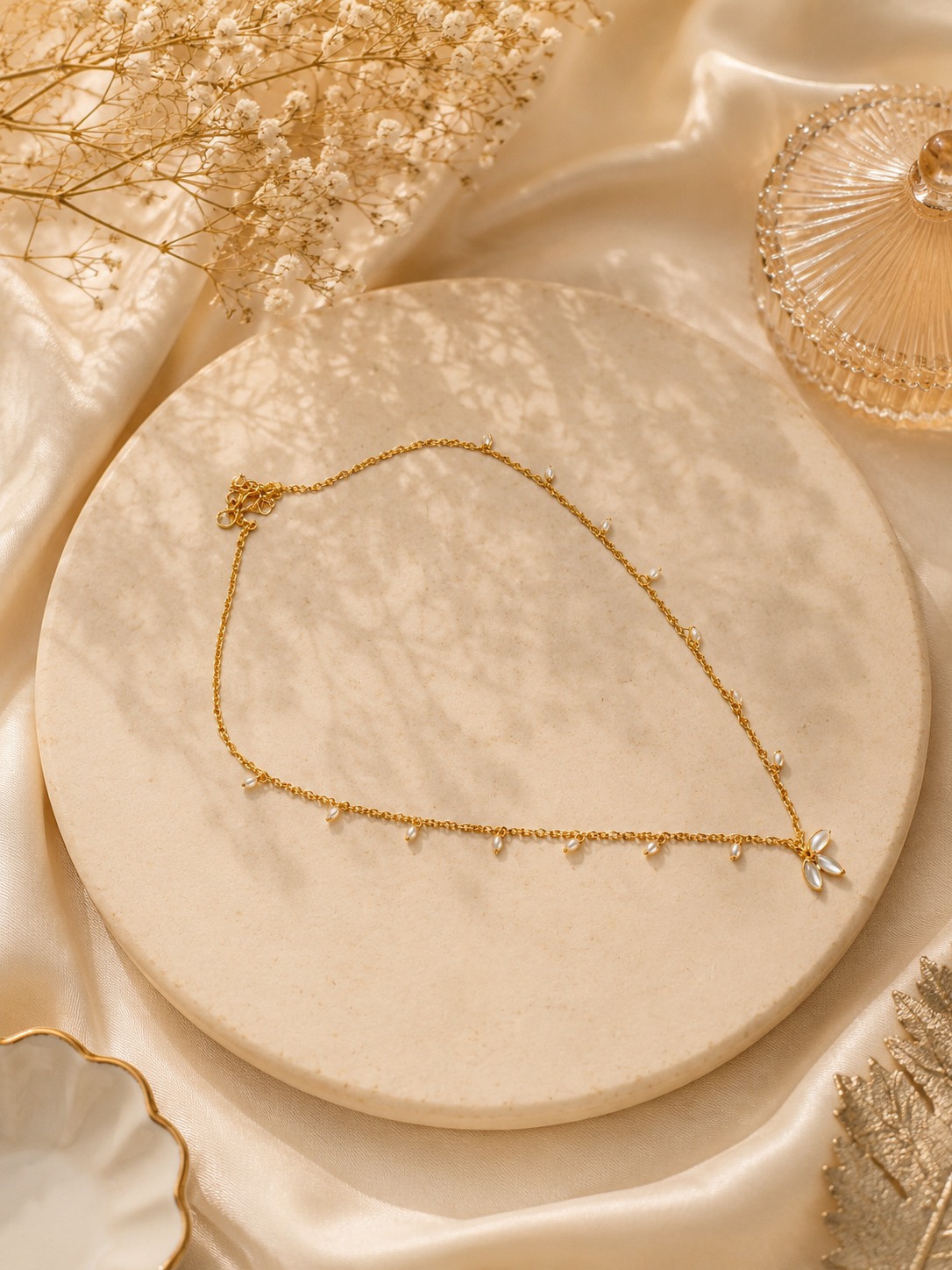 Pearl Blossom Charm Necklace