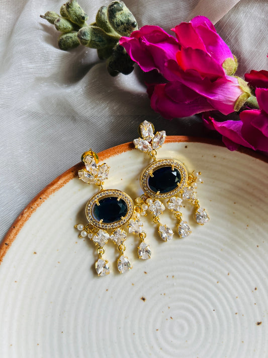 ANYA MOISSANITE STONE DROP EARRING - Earrings