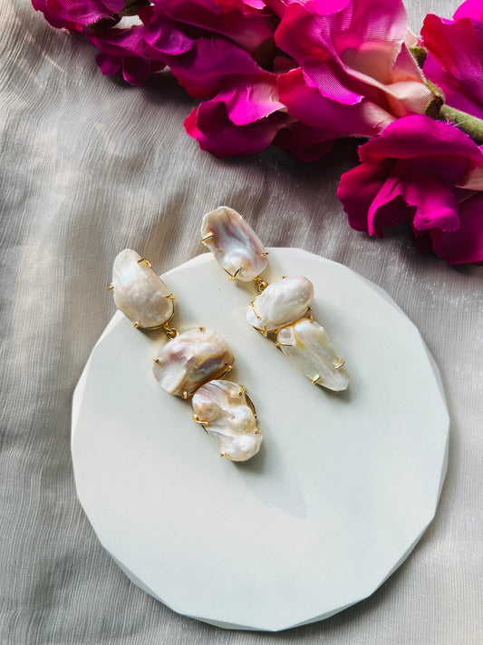 Milky Premium Baroque Earrings - Earrings