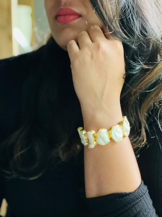 Baroque Nine Stone Bangle - bangles