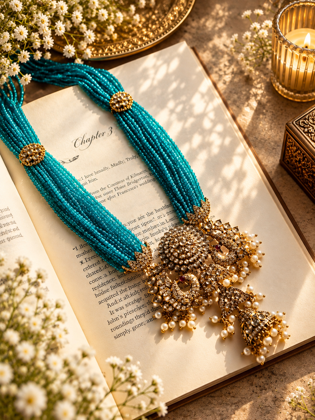 Teal Royale Long Necklace