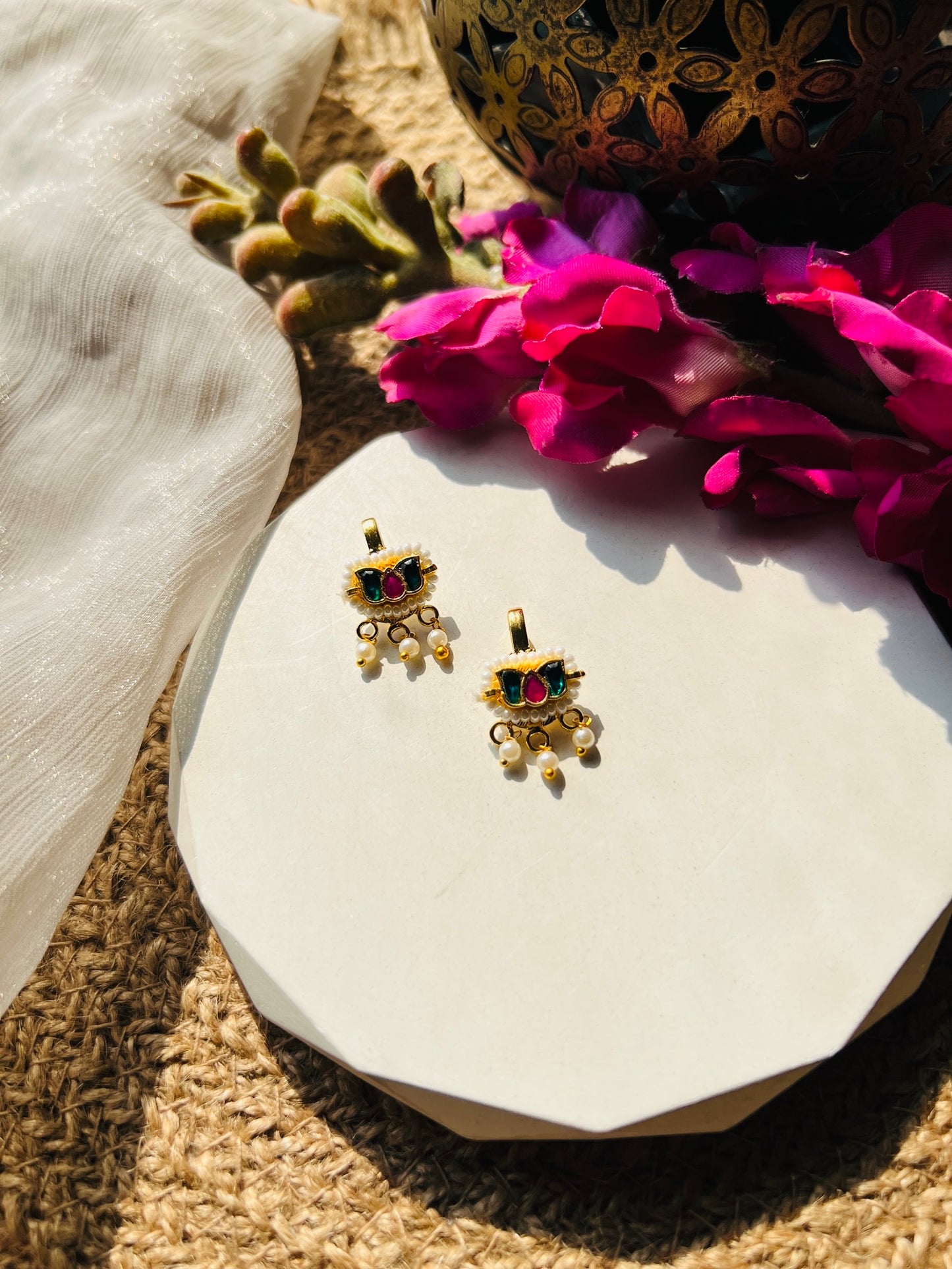 Shringara Kundan Ear Cuffs - Earrings