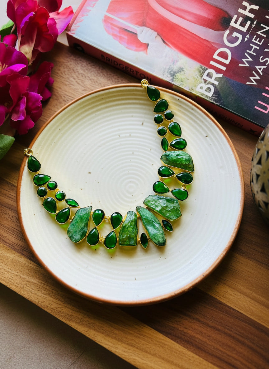 Emerald Aura Bold Necklace