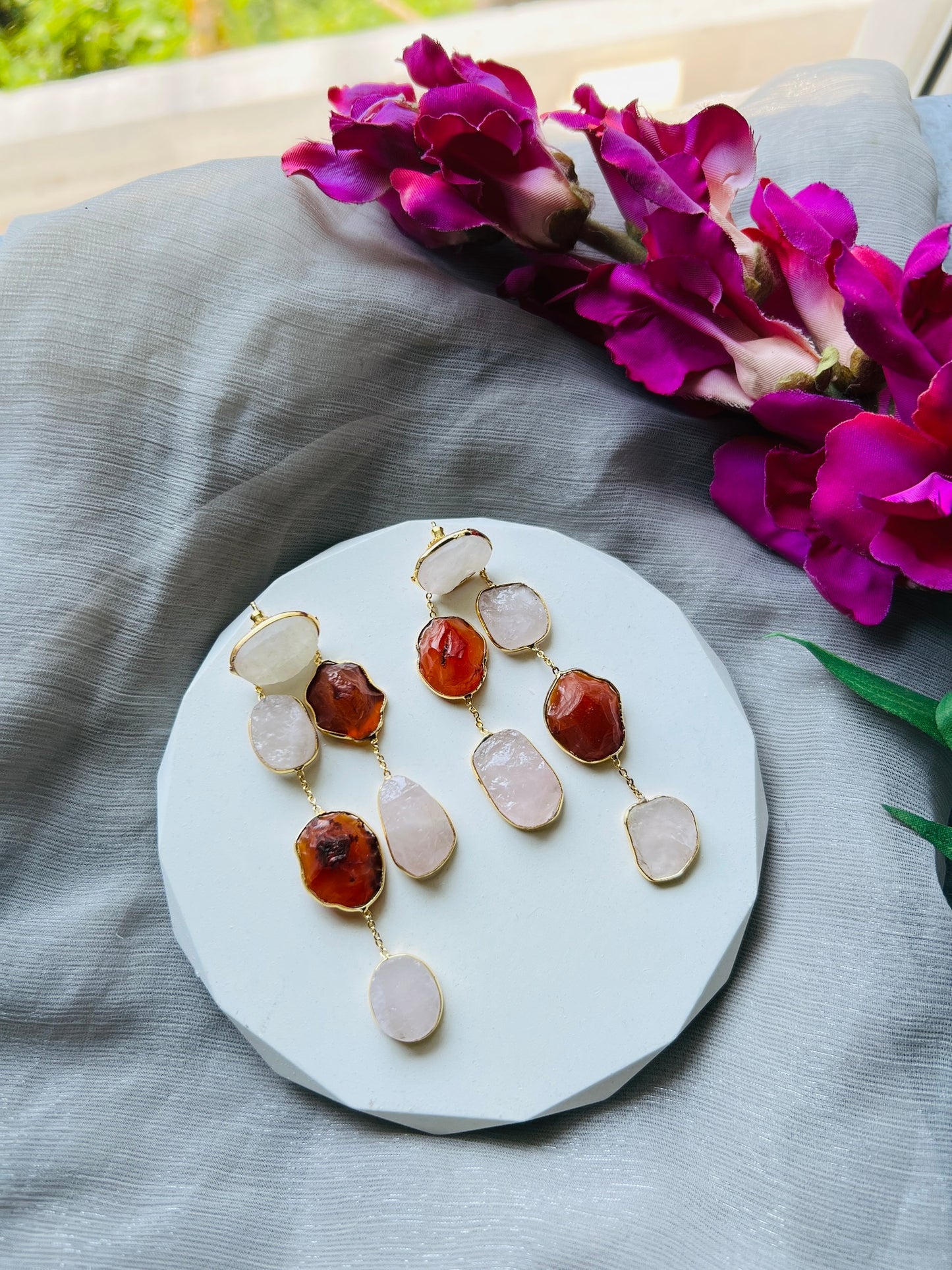 Aranya Raw Stone Earrings
