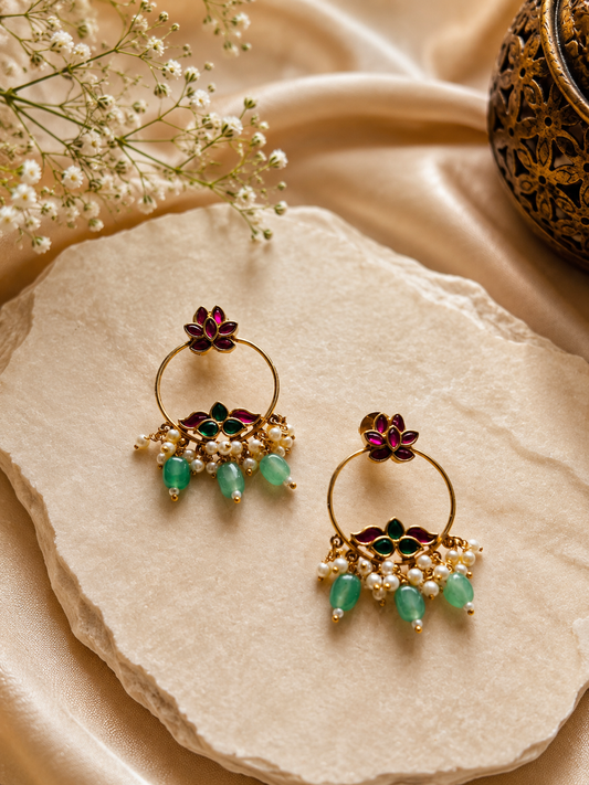 Aarna Kemp Pearl Mini Hoops