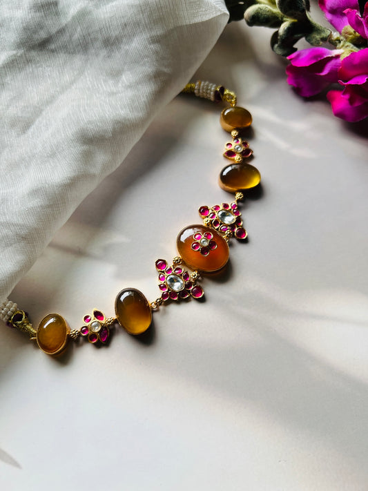 Golden Saffron Glow Choker