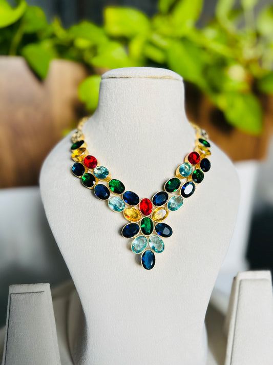ZEYAA MULTI STONE NECKPIECE - Neckpiece