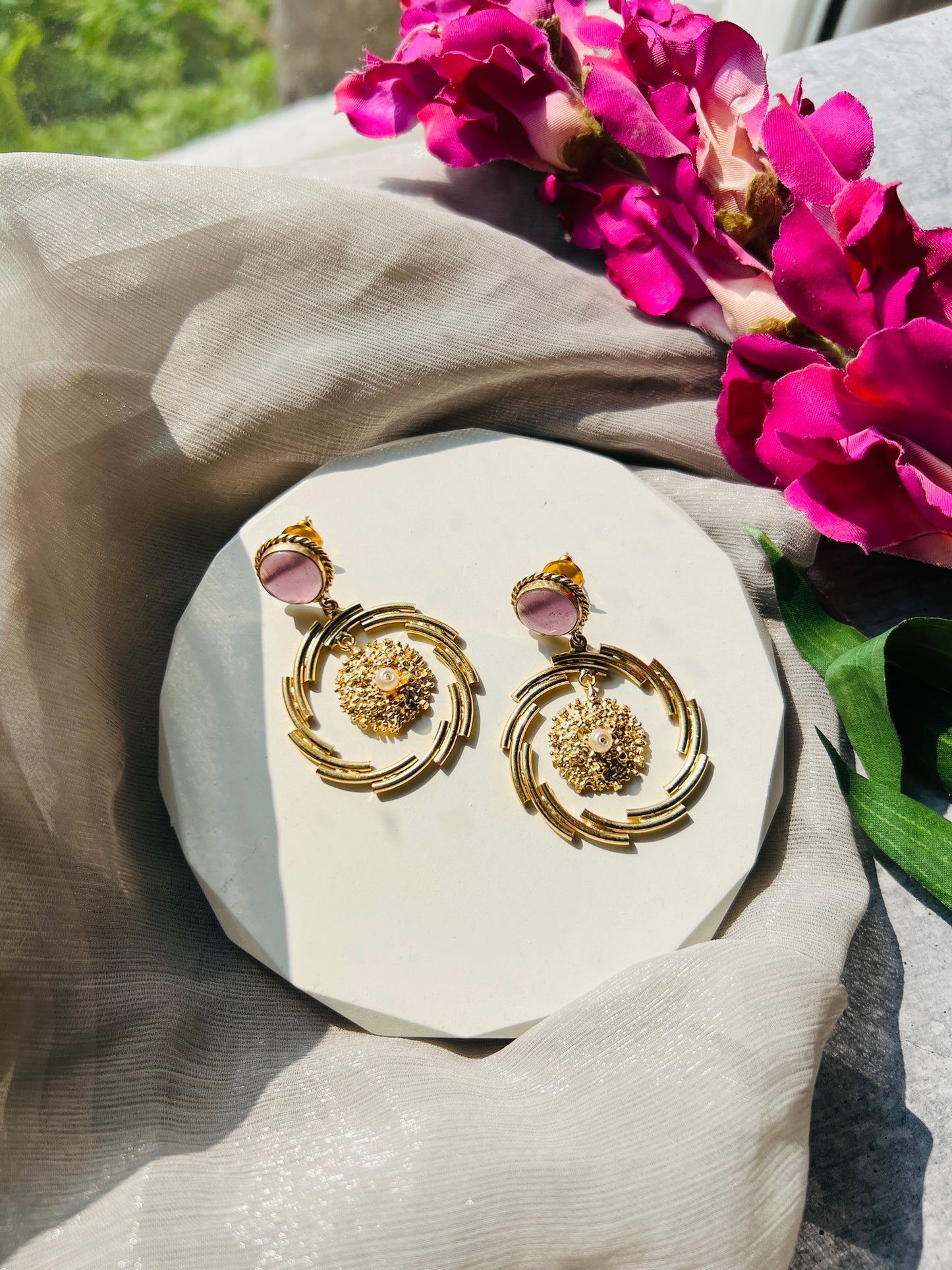 Midnight Halo Statement Earrings