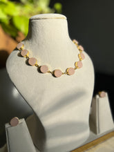 Load image into Gallery viewer, YURA PINK NATURAL STONE NECKPIECE WITH EARRINGS

