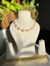 Load image into Gallery viewer, YURA PINK NATURAL STONE NECKPIECE WITH EARRINGS
