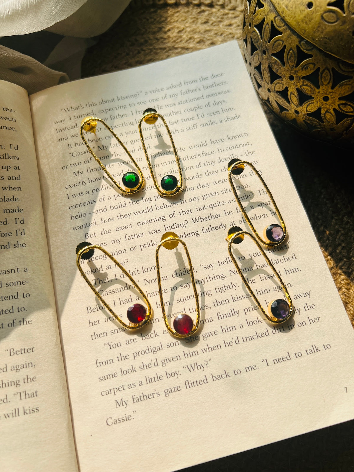 Ziva Colour Pop Gold Earrings