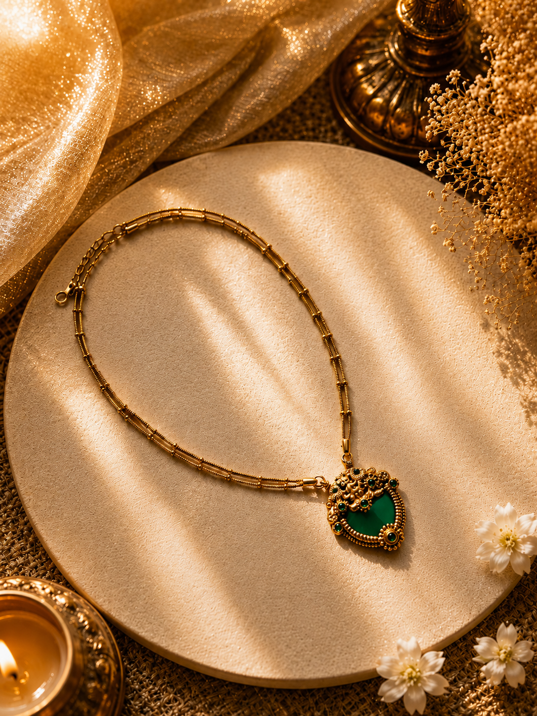 Emerald Royale Pendant Necklace