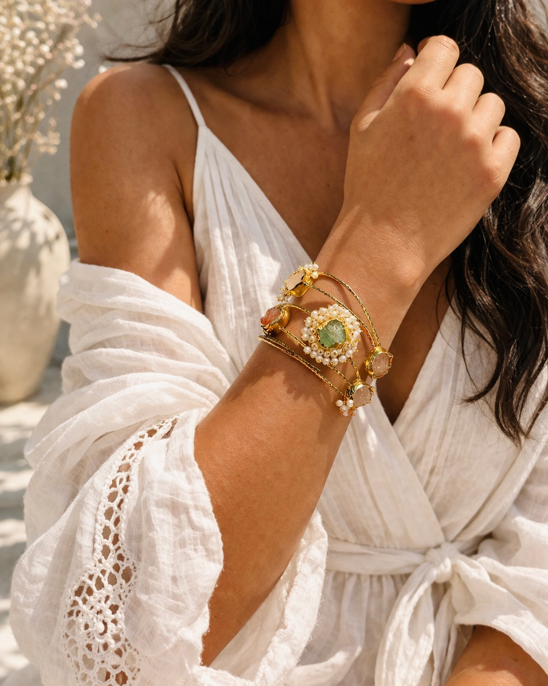 Pearl Garden Adjustable Bangle