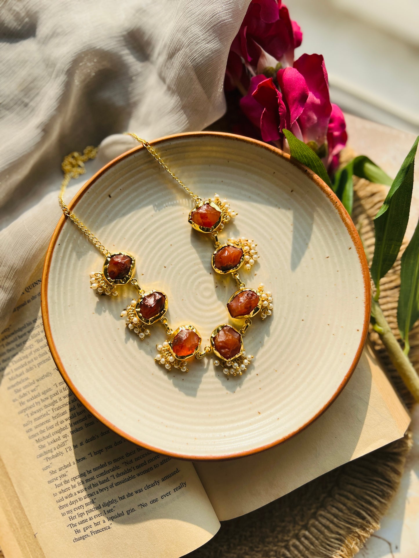 Chandrika Natural Stone Necklace