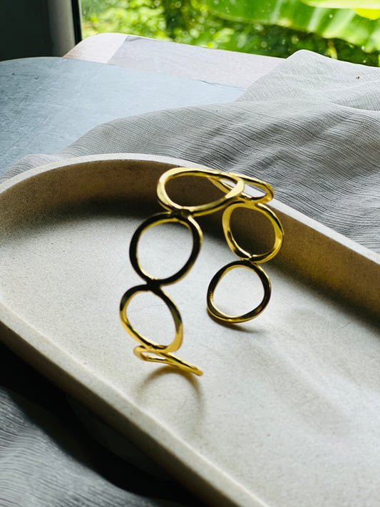 Golden Orbit Open Cuff