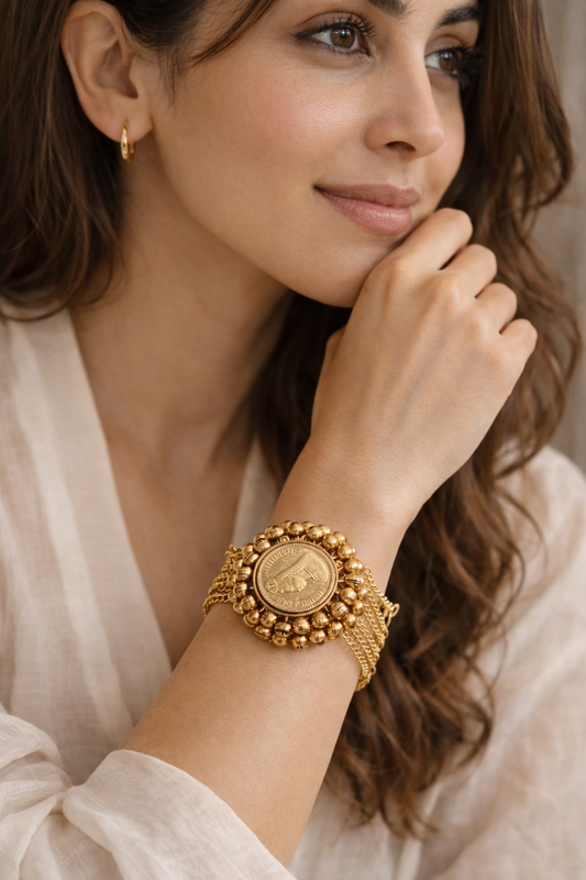 Imperial Coin Multi-Chain Bracelet