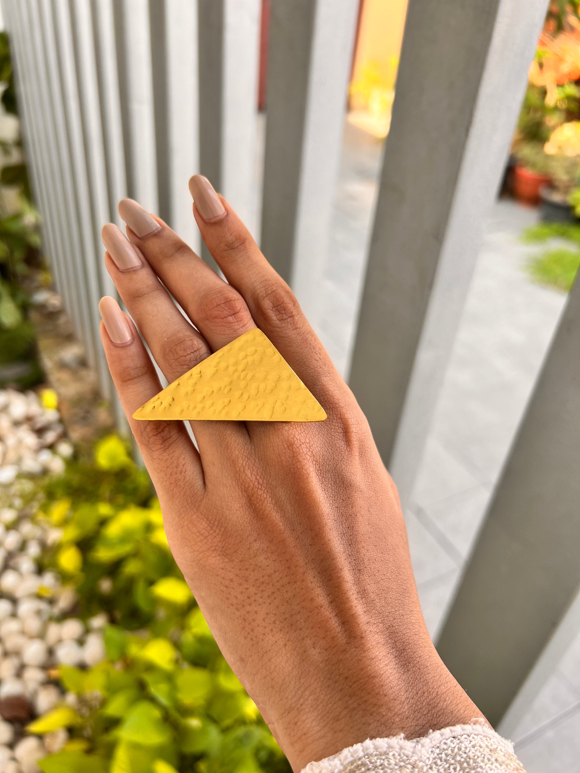 TRIANGLE FINGER RING - rings