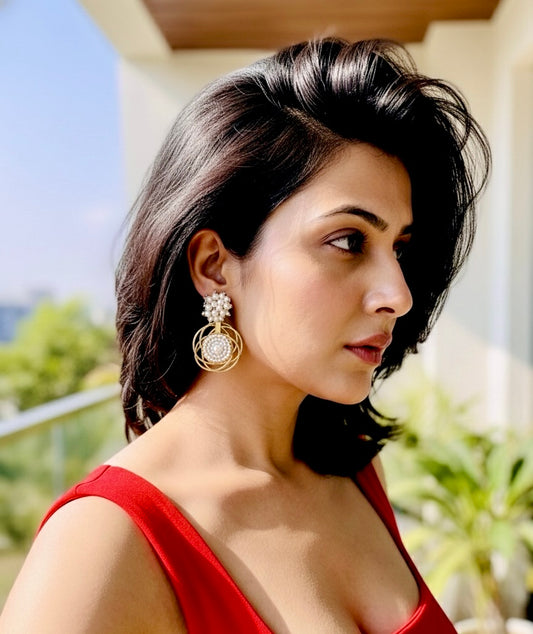 Pearl Orbit Bloom Earrings